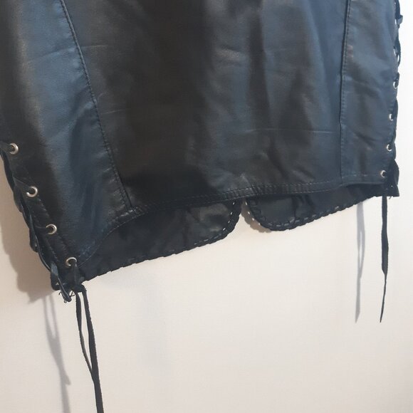 Vintage Genuine Leather - Men's - Sleeveless Vest - Embossed Eagle - Biker Style - Picture 13 of 13